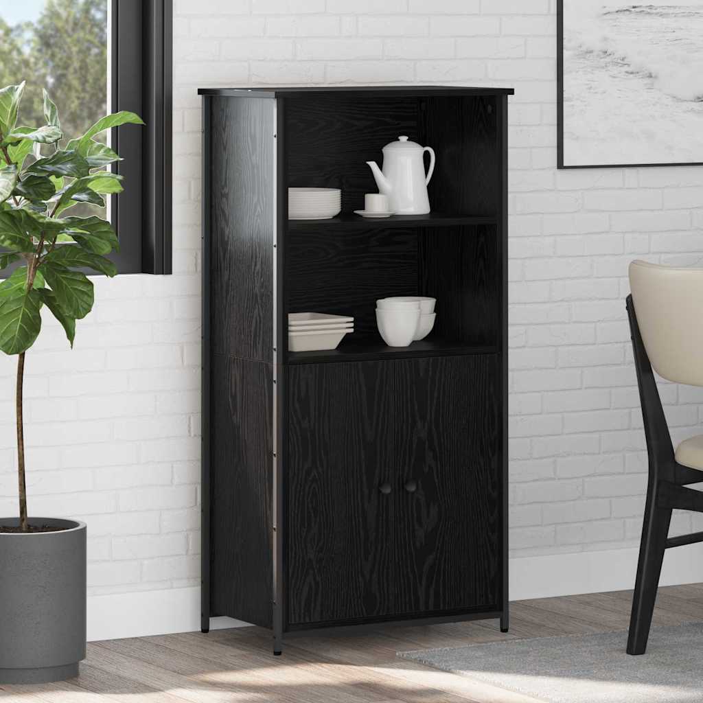 Highboard Crni hrast 62 x 36 x 121,5 cm Konstruirano drvo