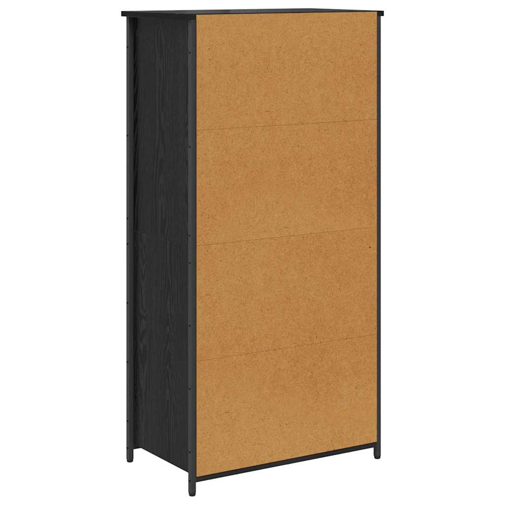 Highboard Crni hrast 62 x 36 x 121,5 cm Konstruirano drvo