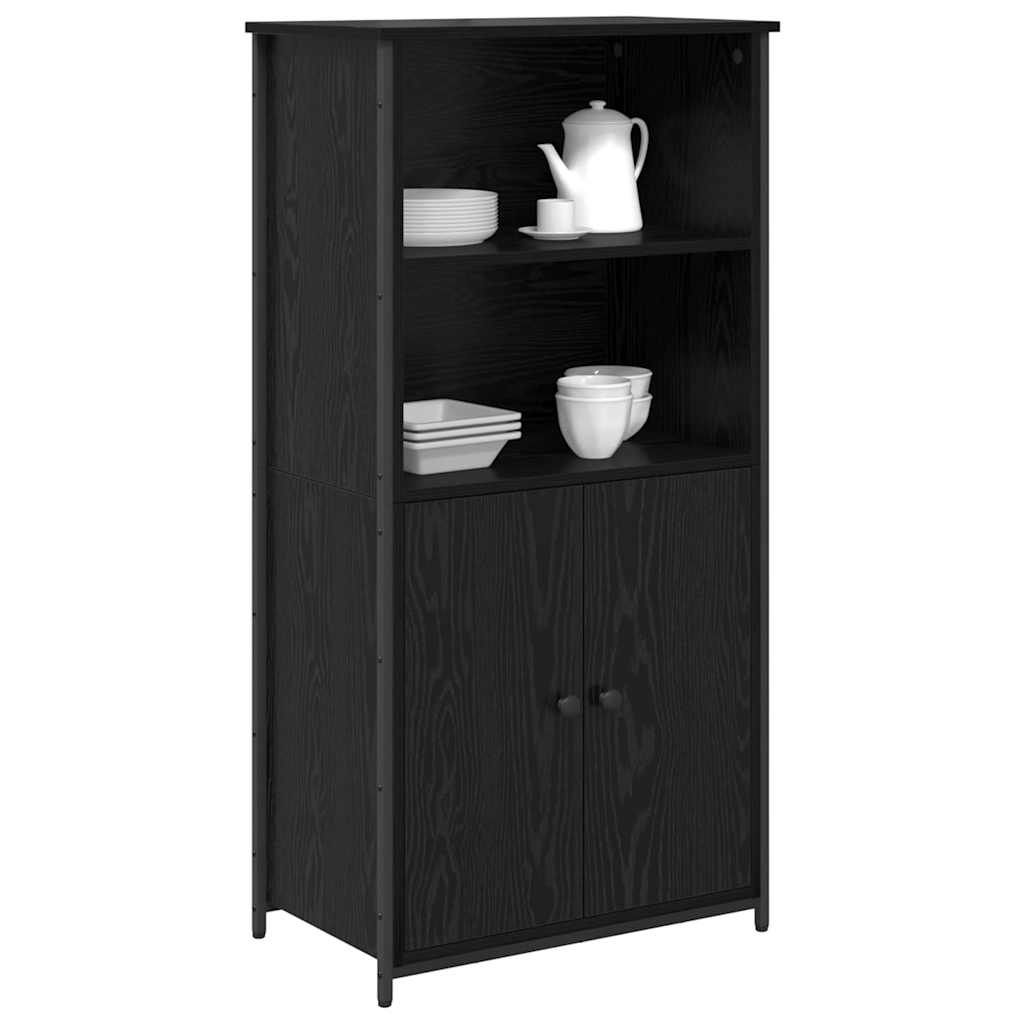 Highboard Crni hrast 62 x 36 x 121,5 cm Konstruirano drvo