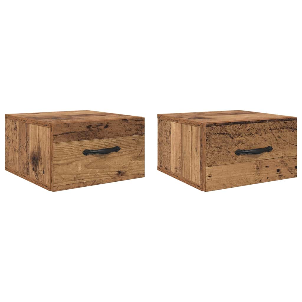 Noćni ormar 2 pcs Staro drvo 35 x 35 x 20 cm Konstruirano drvo