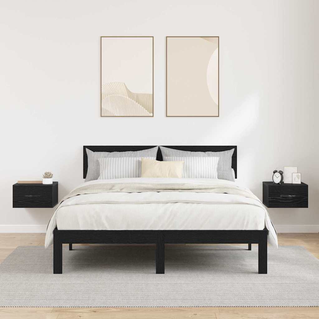 Noćni ormar 2 pcs Crni hrast 35 x 35 x 20 cm Konstruirano drvo