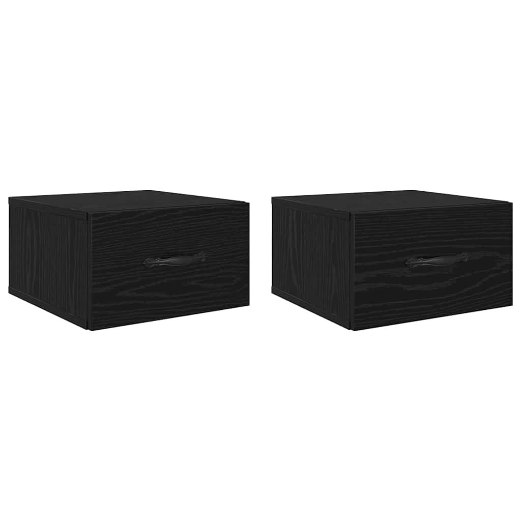 Noćni ormar 2 pcs Crni hrast 35 x 35 x 20 cm Konstruirano drvo