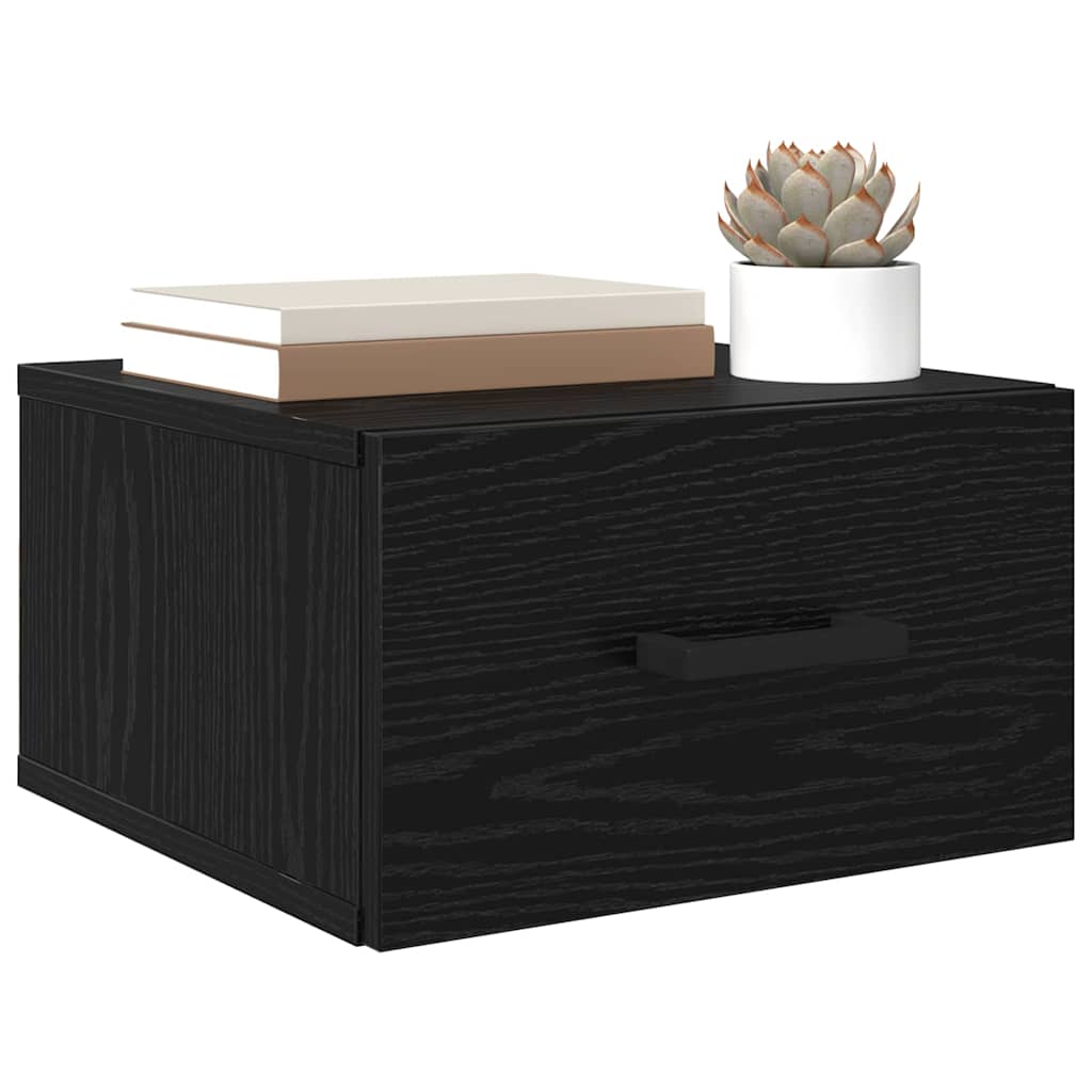 Noćni ormar Zidne Crni hrast 35 x 35 x 20 cm Konstruirano drvo
