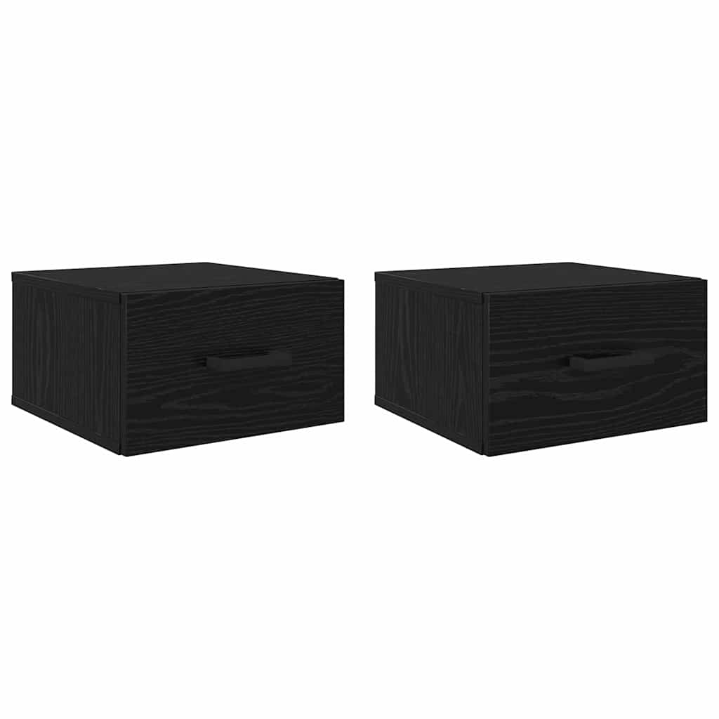 Noćni ormar 2 pcs Crni hrast 35 x 35 x 20 cm Konstruirano drvo