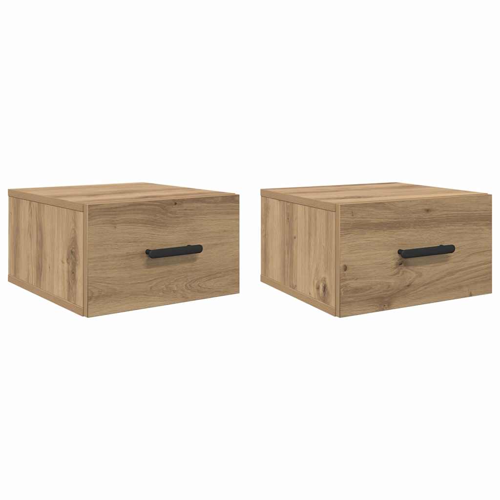 Noćni ormar Zidne 2 pcs Umjetnički hrast 35 x 35 x 20 cm