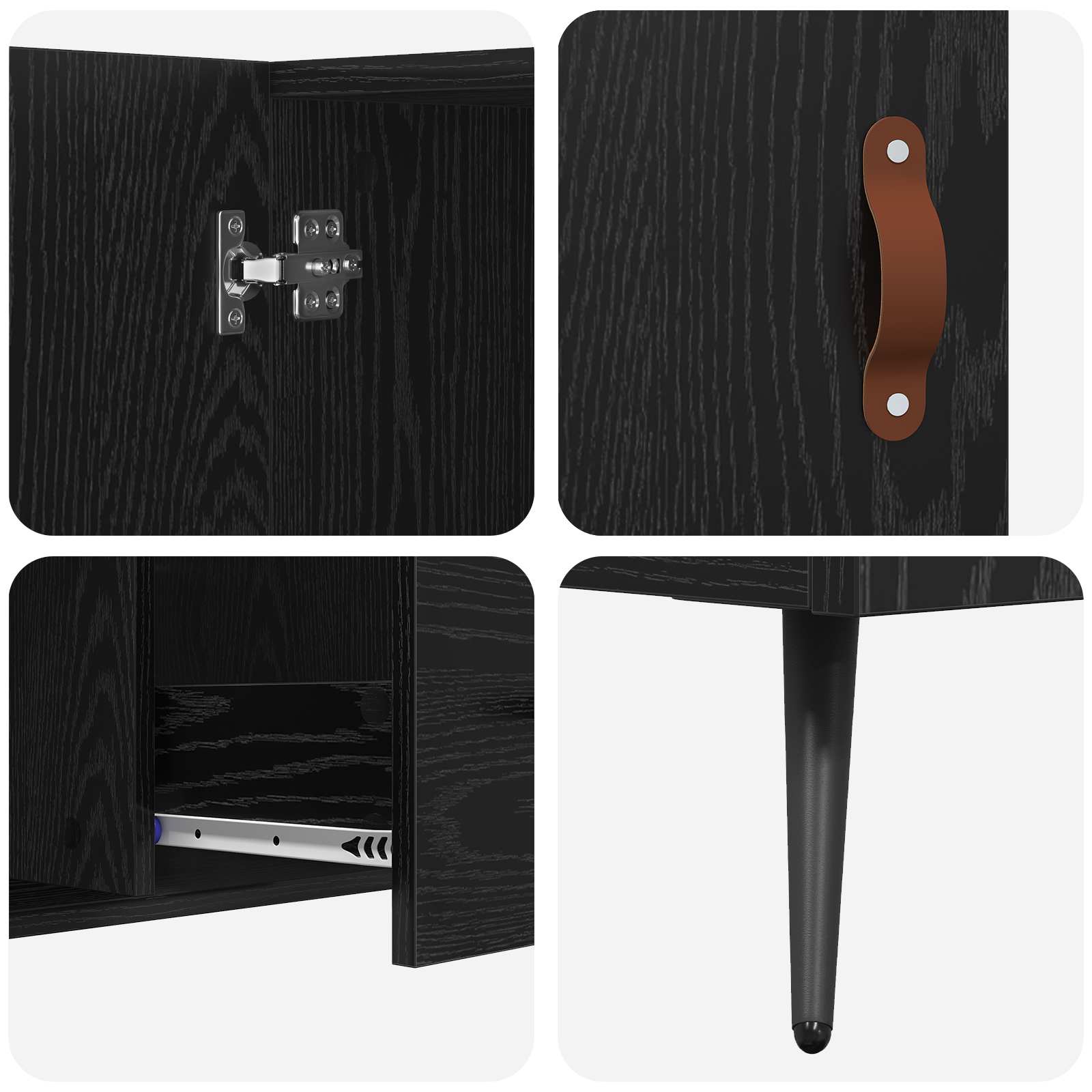 Kreveta Crni hrast 100 x 36 x 60 cm Konstruirano drvo