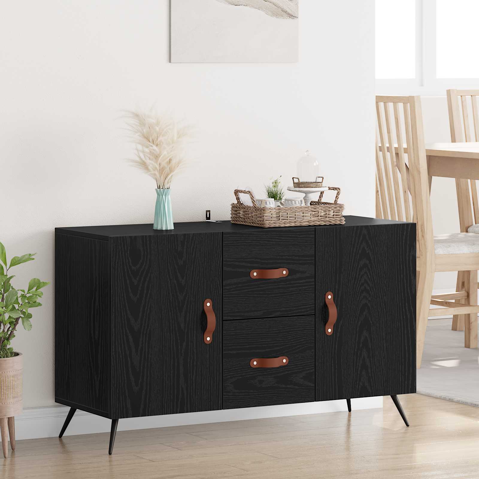 Kreveta Crni hrast 100 x 36 x 60 cm Konstruirano drvo