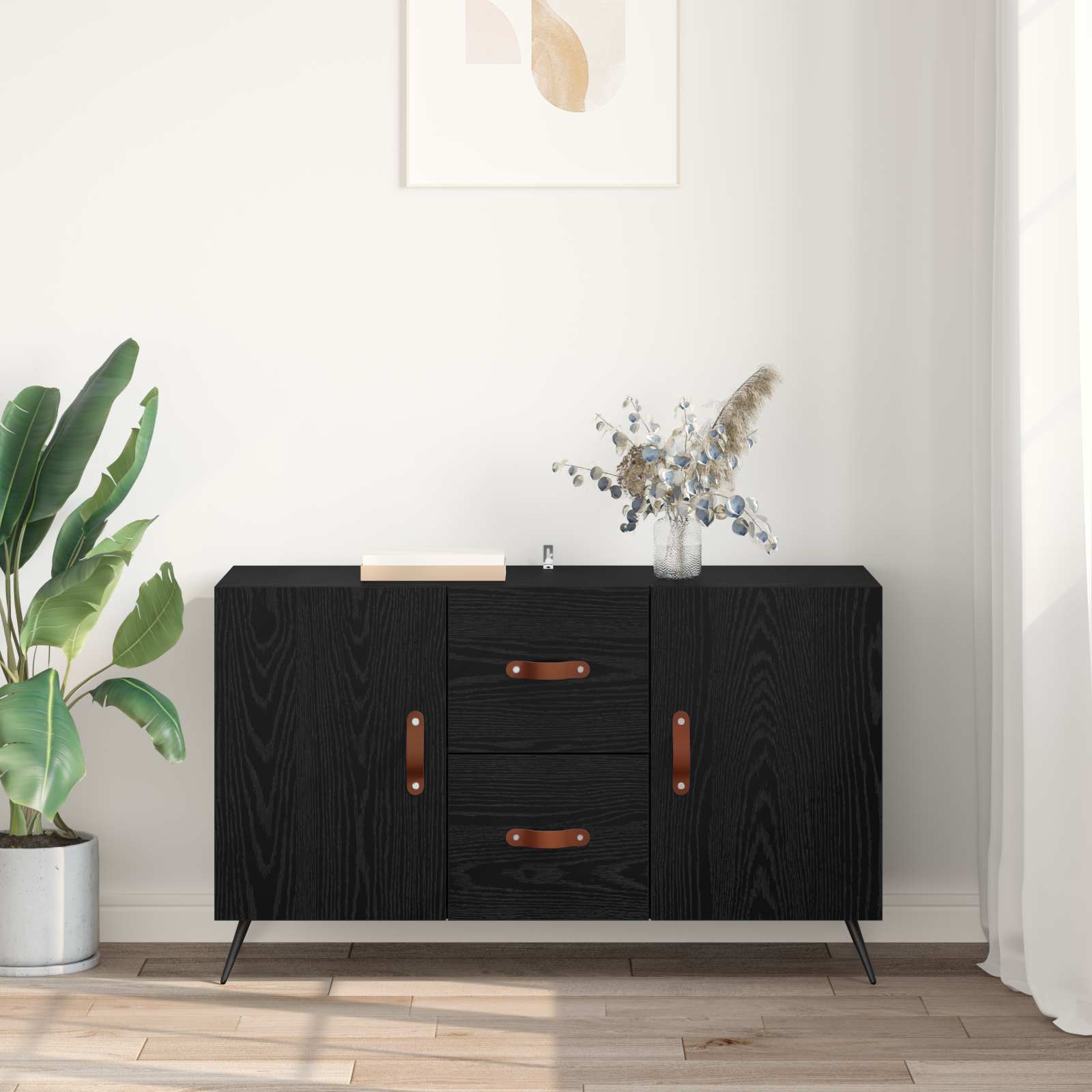 Kreveta Crni hrast 100 x 36 x 60 cm Konstruirano drvo