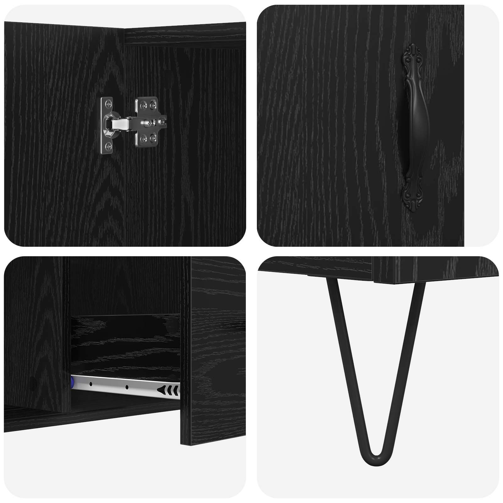 Kreveta Crni hrast 100 x 36 x 60 cm Konstruirano drvo