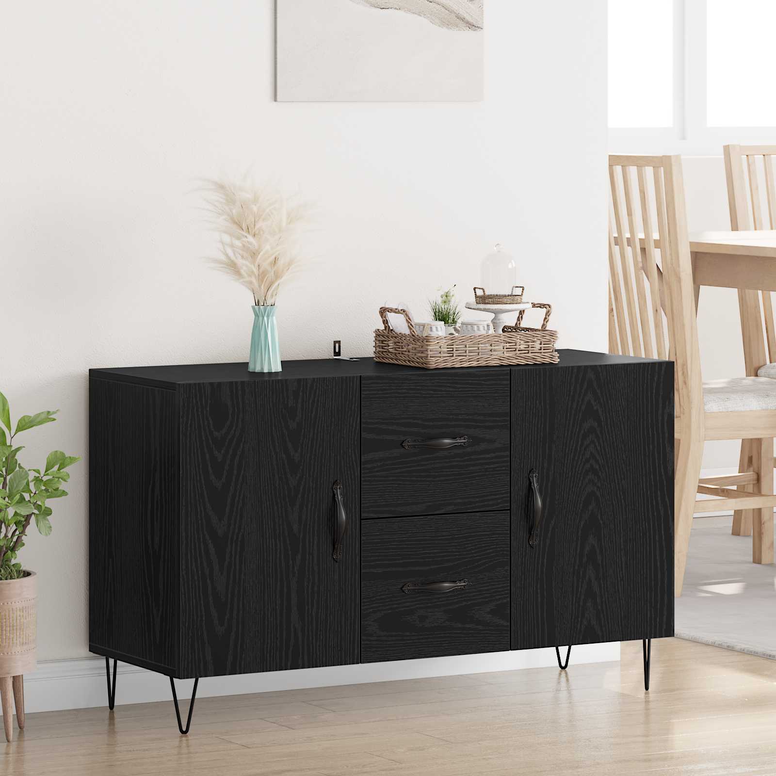 Kreveta Crni hrast 100 x 36 x 60 cm Konstruirano drvo