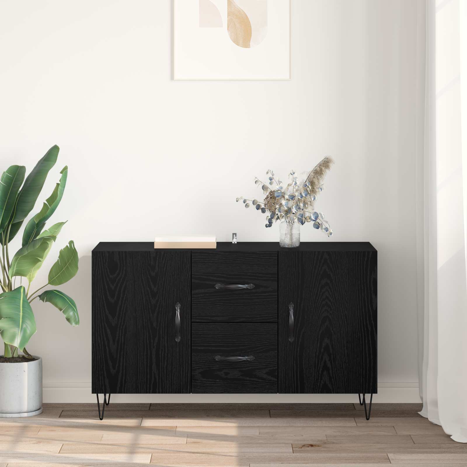Kreveta Crni hrast 100 x 36 x 60 cm Konstruirano drvo