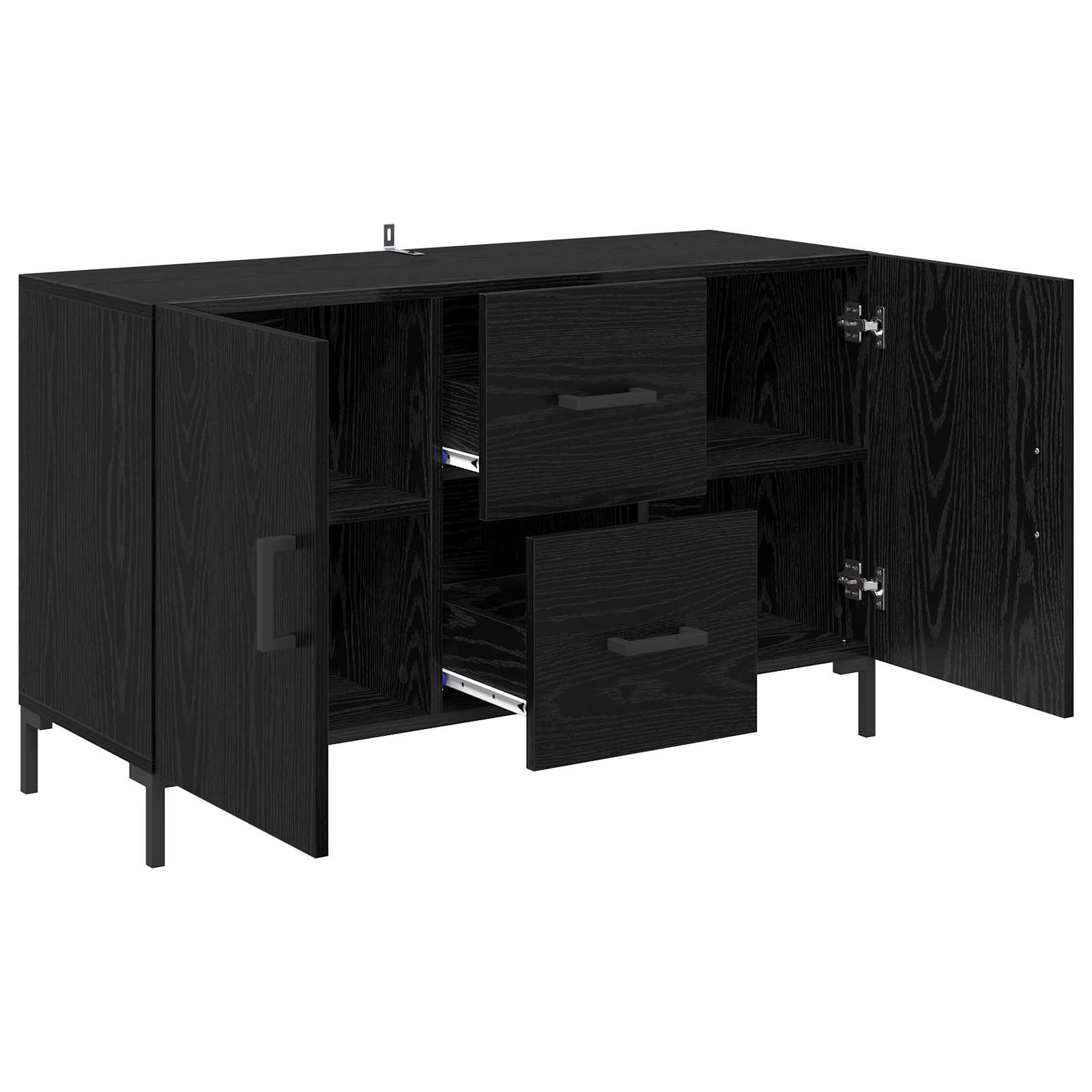 Kreveta Crni hrast 100 x 36 x 60 cm Konstruirano drvo