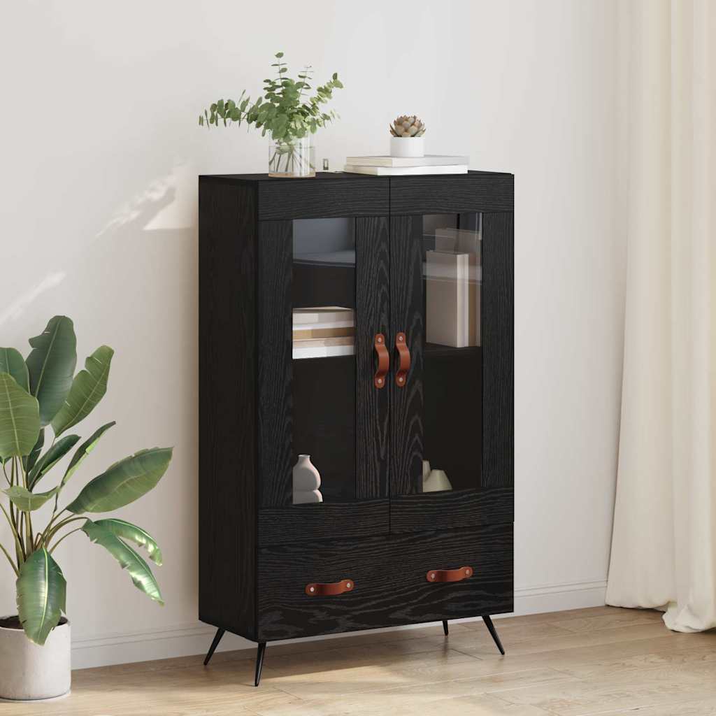 Highboard s ladicama Crni hrast 69,5 x 31 x 115 cm