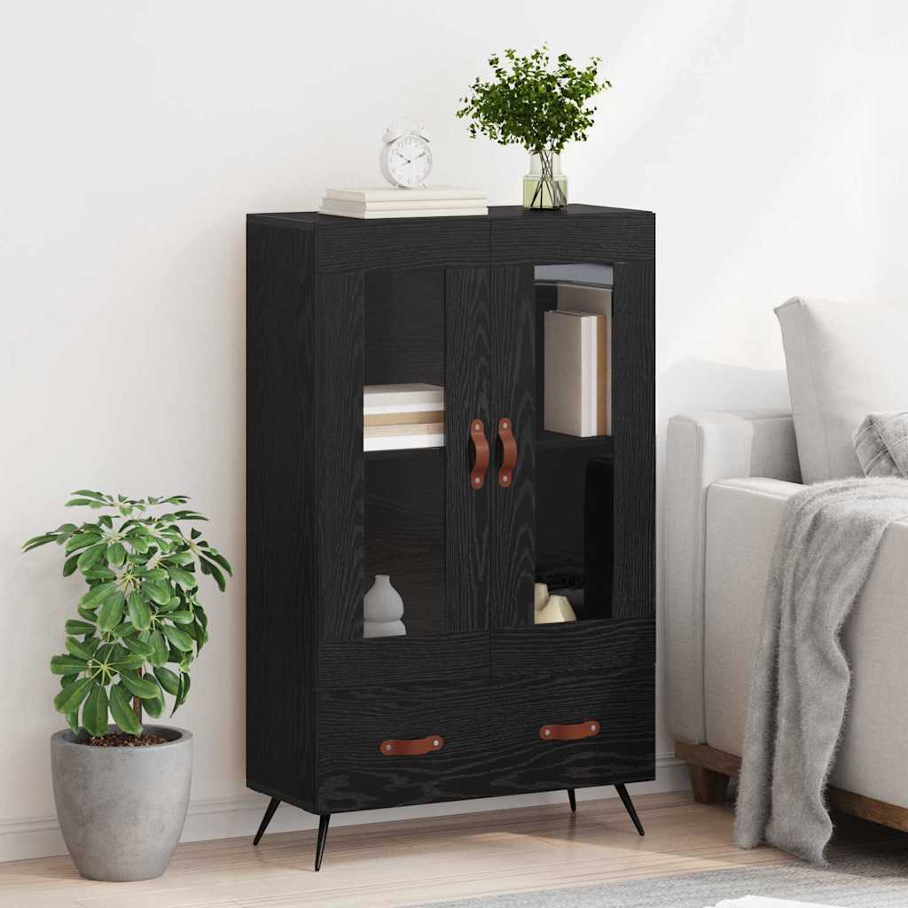 Highboard s ladicama Crni hrast 69,5 x 31 x 115 cm