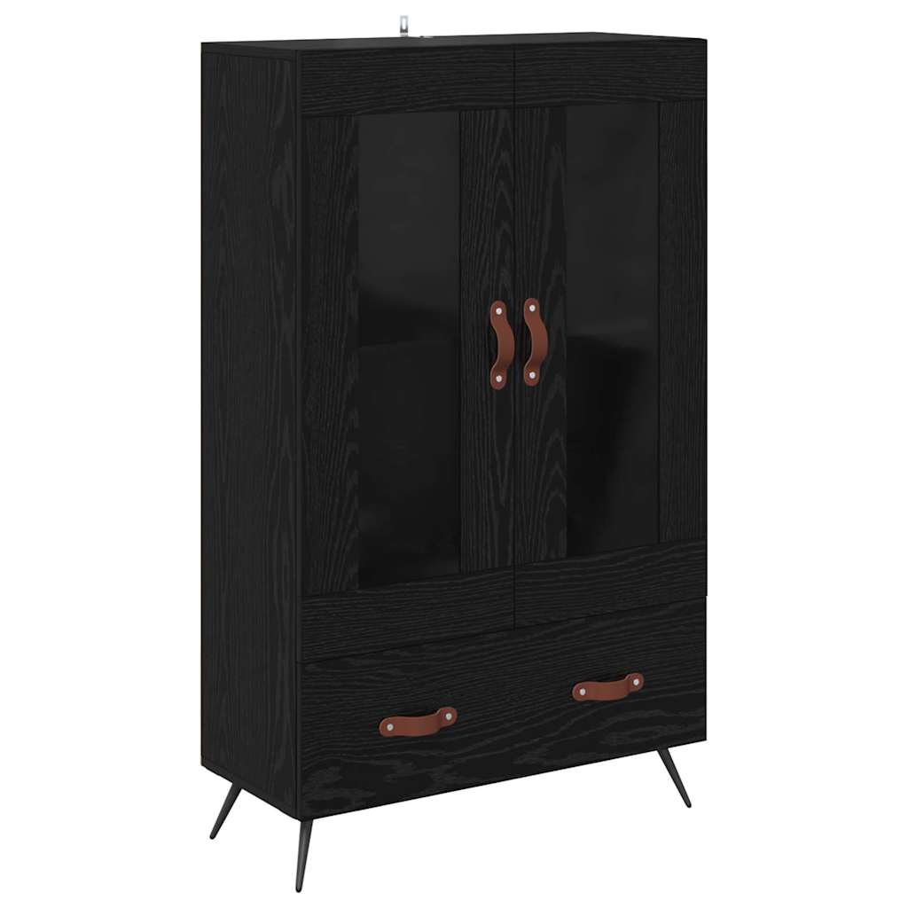 Highboard s ladicama Crni hrast 69,5 x 31 x 115 cm