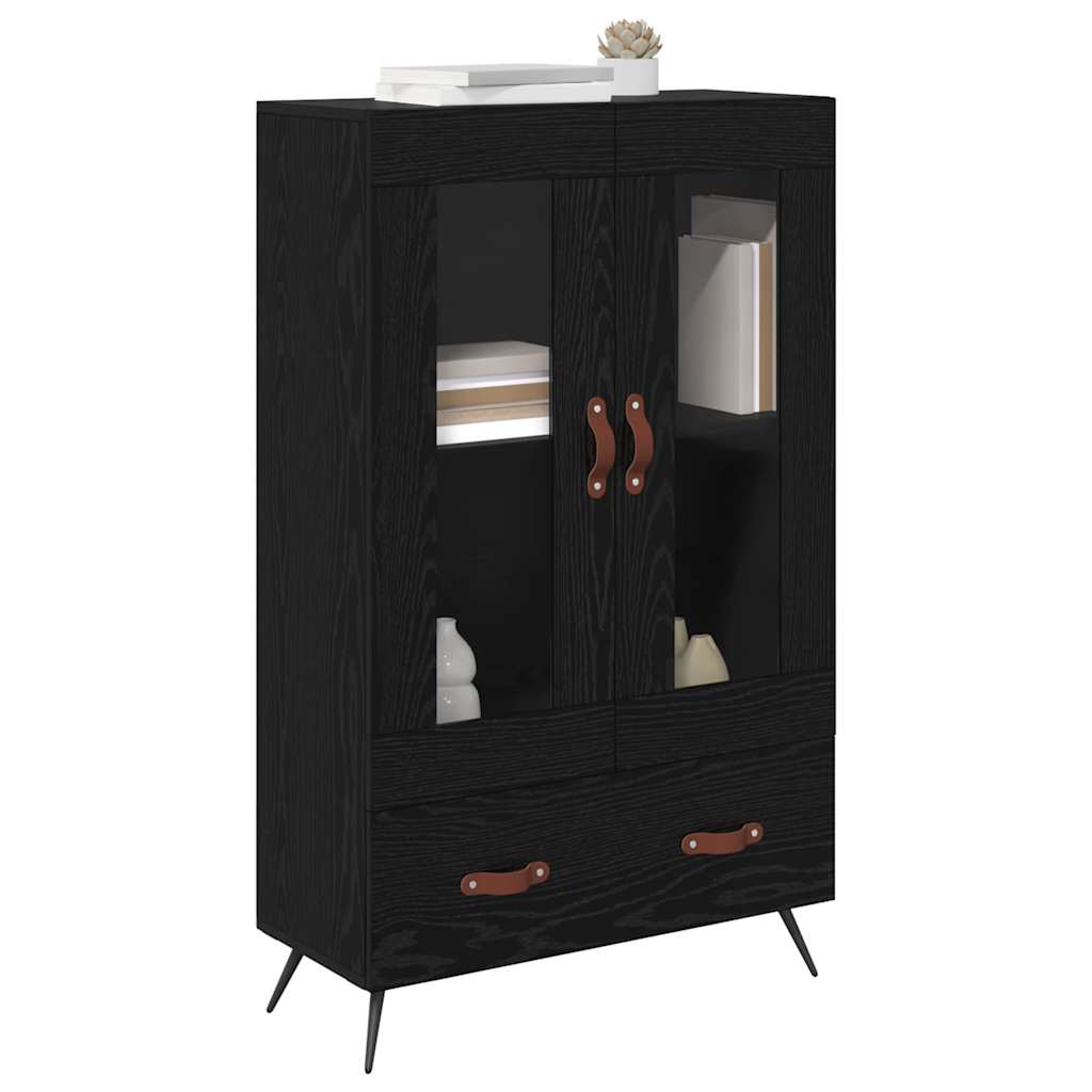 Highboard s ladicama Crni hrast 69,5 x 31 x 115 cm