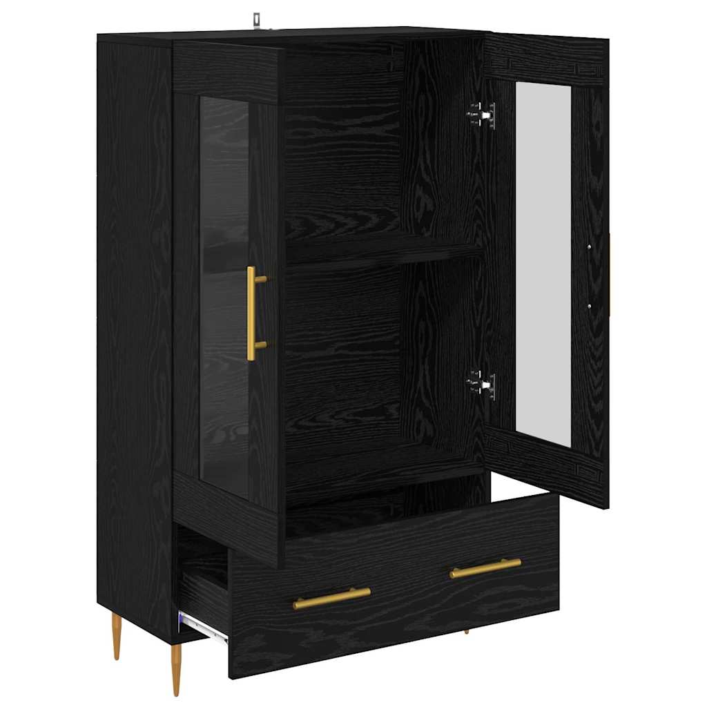 Highboard s ladicama Crni hrast 69,5 x 31 x 115 cm