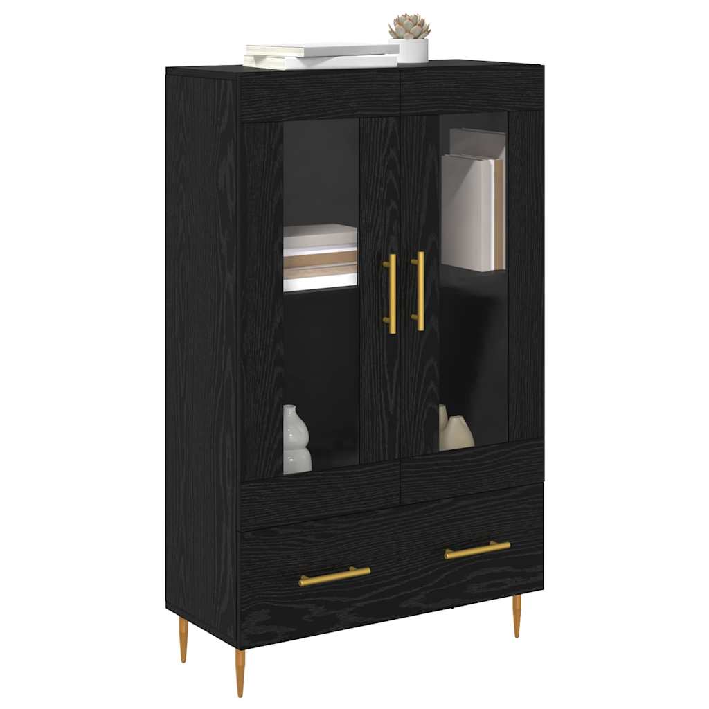 Highboard s ladicama Crni hrast 69,5 x 31 x 115 cm