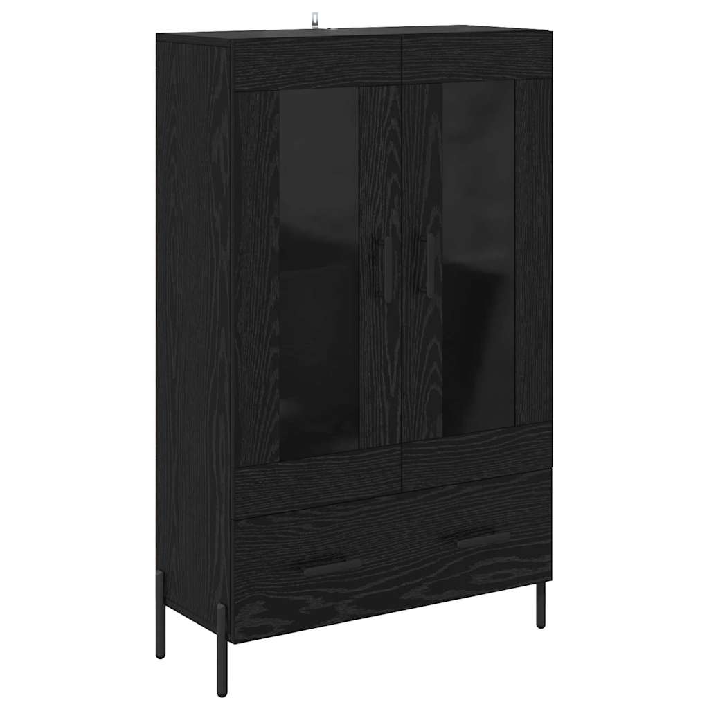 Highboard s ladicama Corona Crni hrast 69,5 x 31 x 115 cm