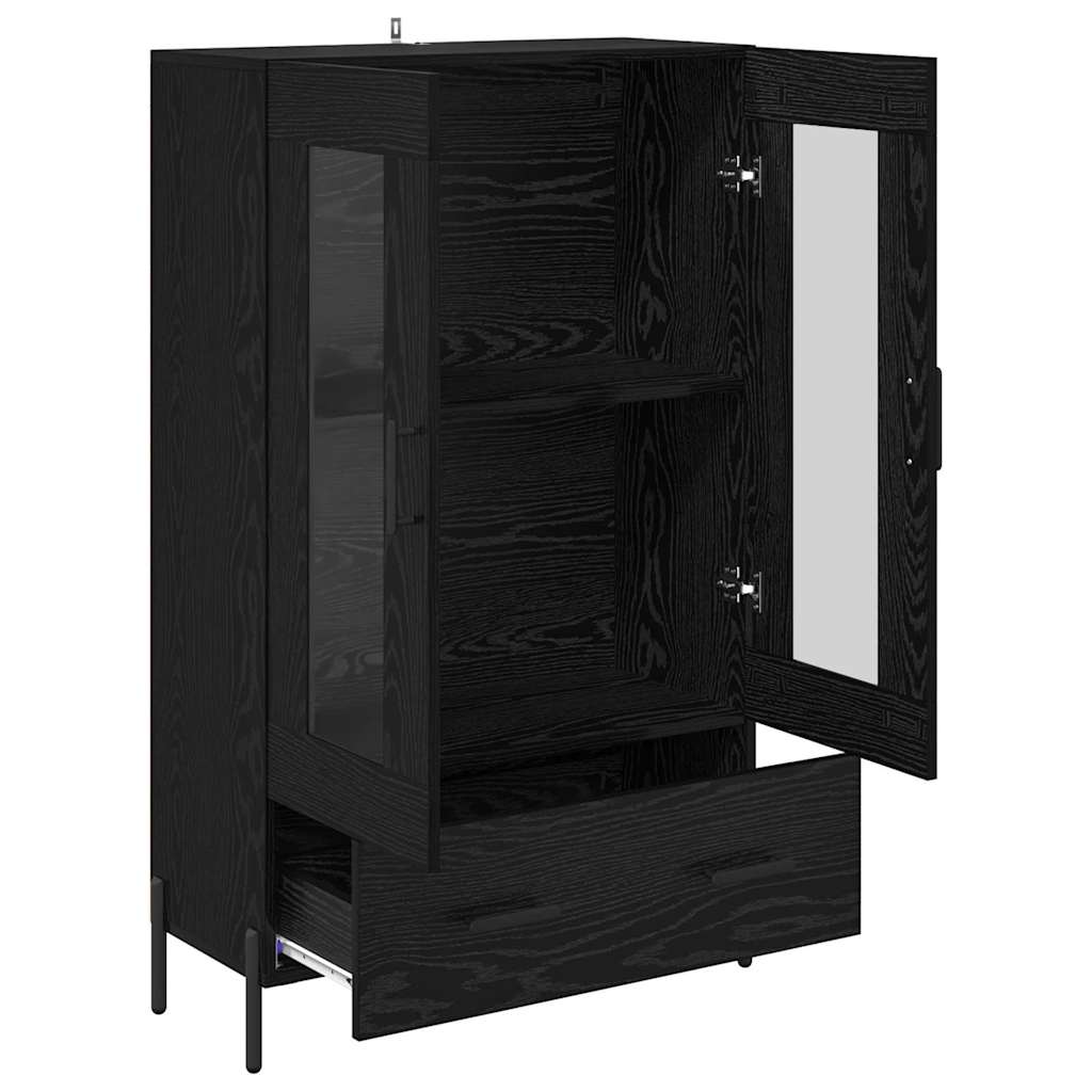 Highboard s ladicama Corona Crni hrast 69,5 x 31 x 115 cm