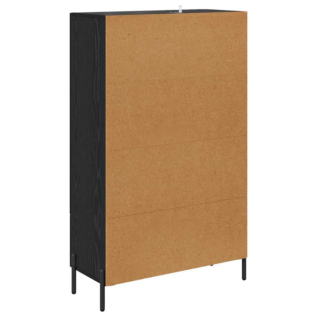 Highboard s ladicama Corona Crni hrast 69,5 x 31 x 115 cm