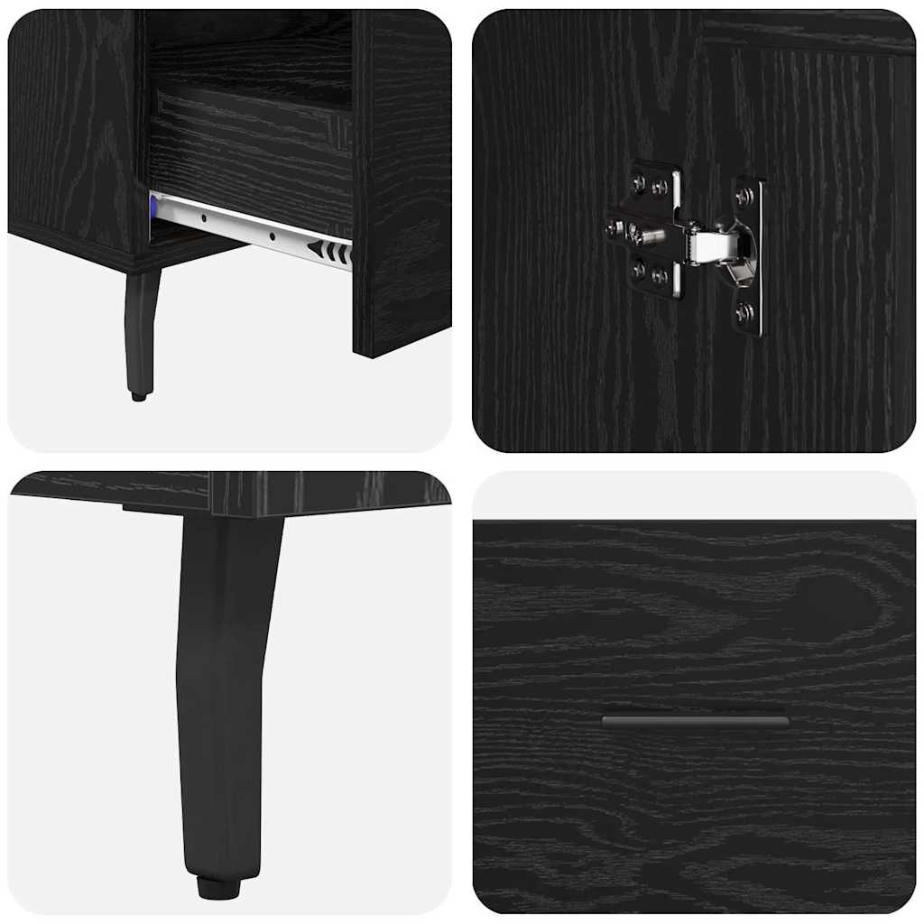 Highboard Crni hrast 69,5 x 31 x 115 cm Konstruirano drvo