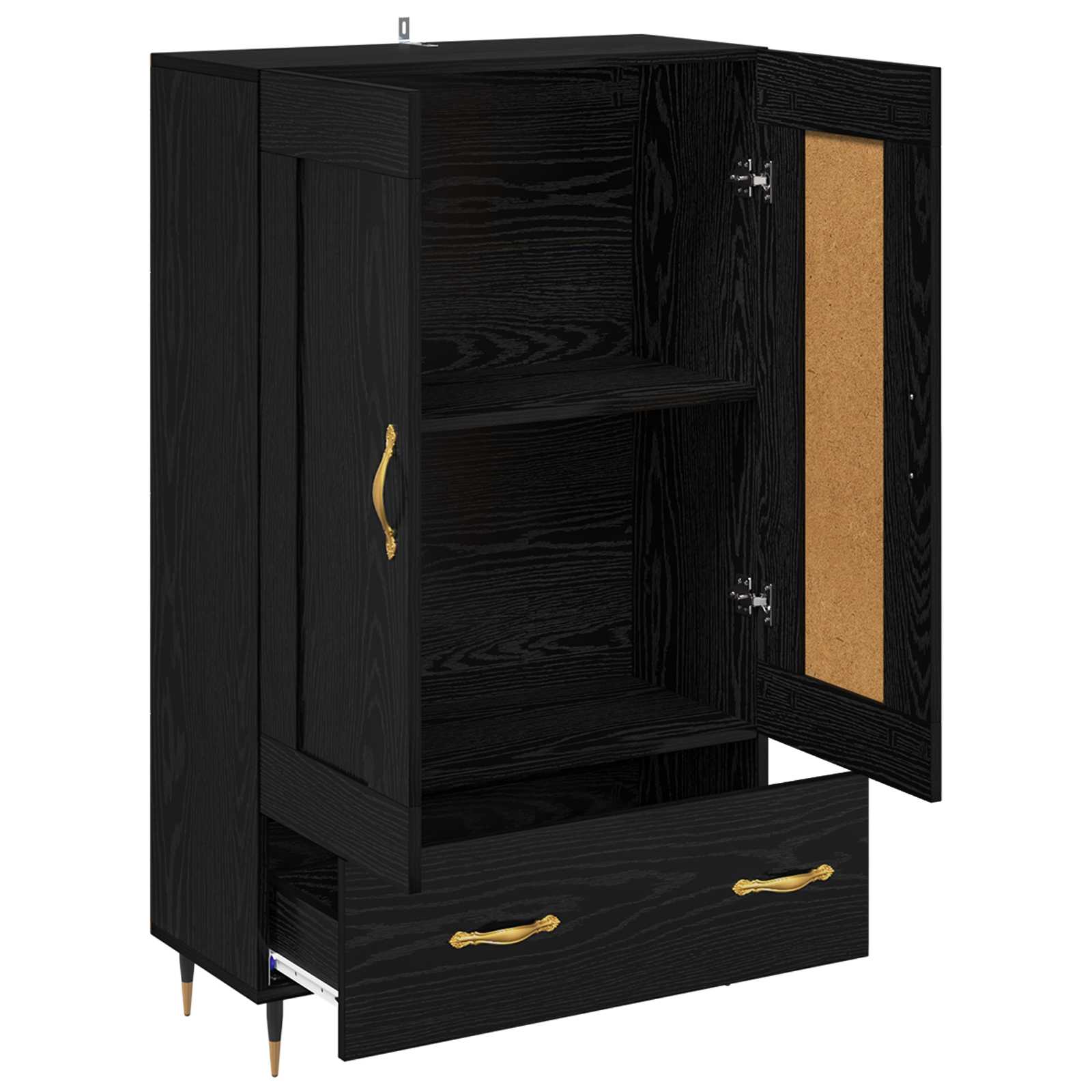 Highboard Crni hrast 69,5 x 31 x 115 cm Konstruirano drvo