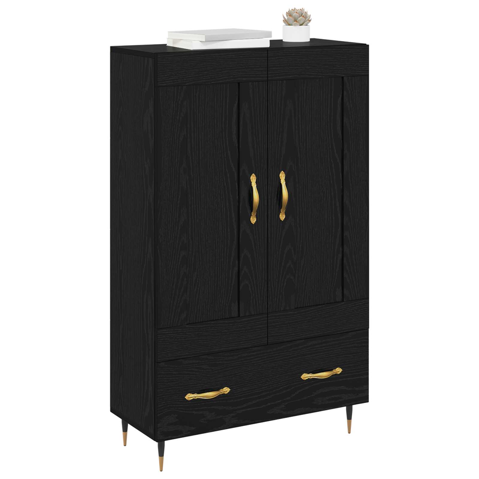 Highboard Crni hrast 69,5 x 31 x 115 cm Konstruirano drvo