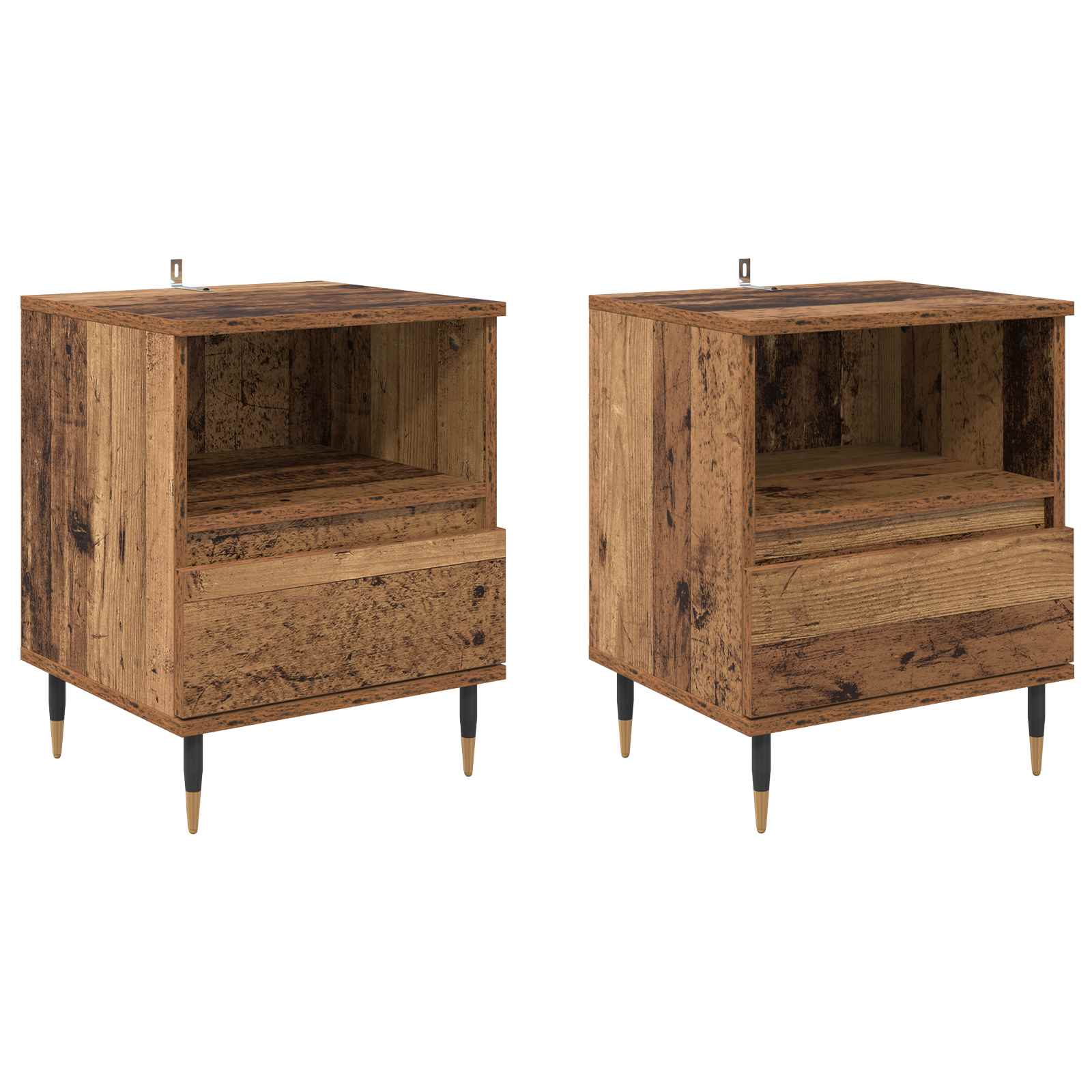 Noćni ormar 2 pcs Staro drvo 40 x 35 x 50 cm Konstruirano drvo
