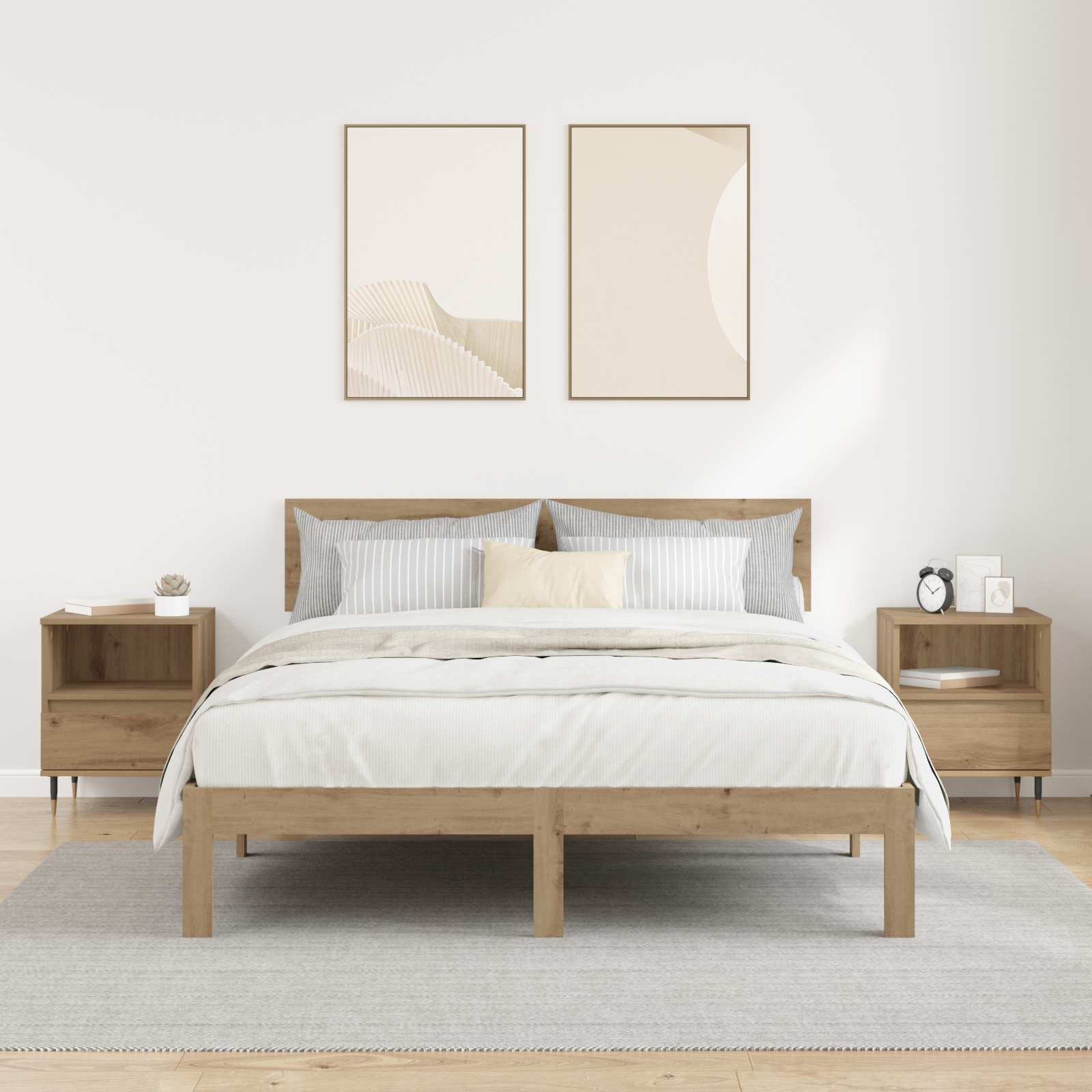 Noćni ormar s ladicama 2 pcs Umjetnički hrast 40 x 35 x 50 cm