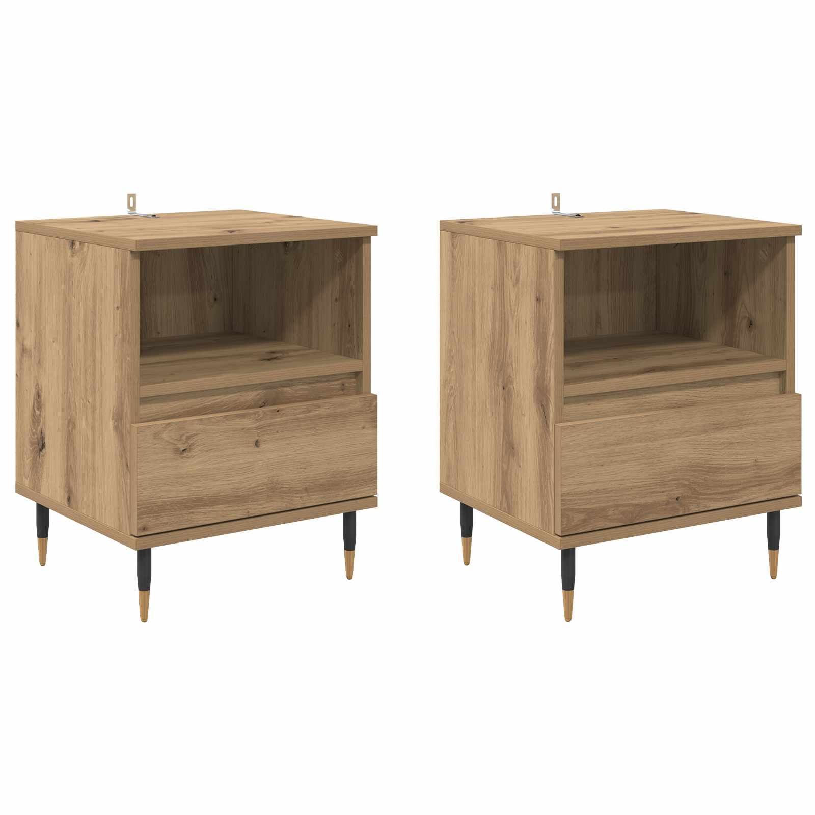 Noćni ormar s ladicama 2 pcs Umjetnički hrast 40 x 35 x 50 cm