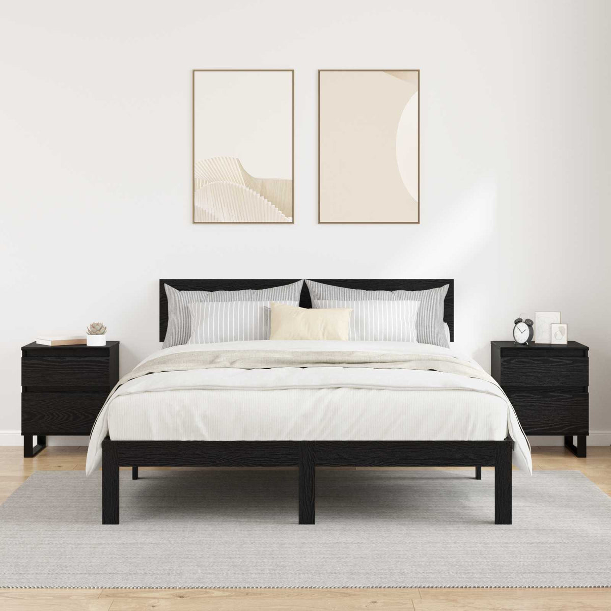 Noćni ormar 2 kom. Crni hrast 40 x 35 x 50 cm Konstruirano drvo