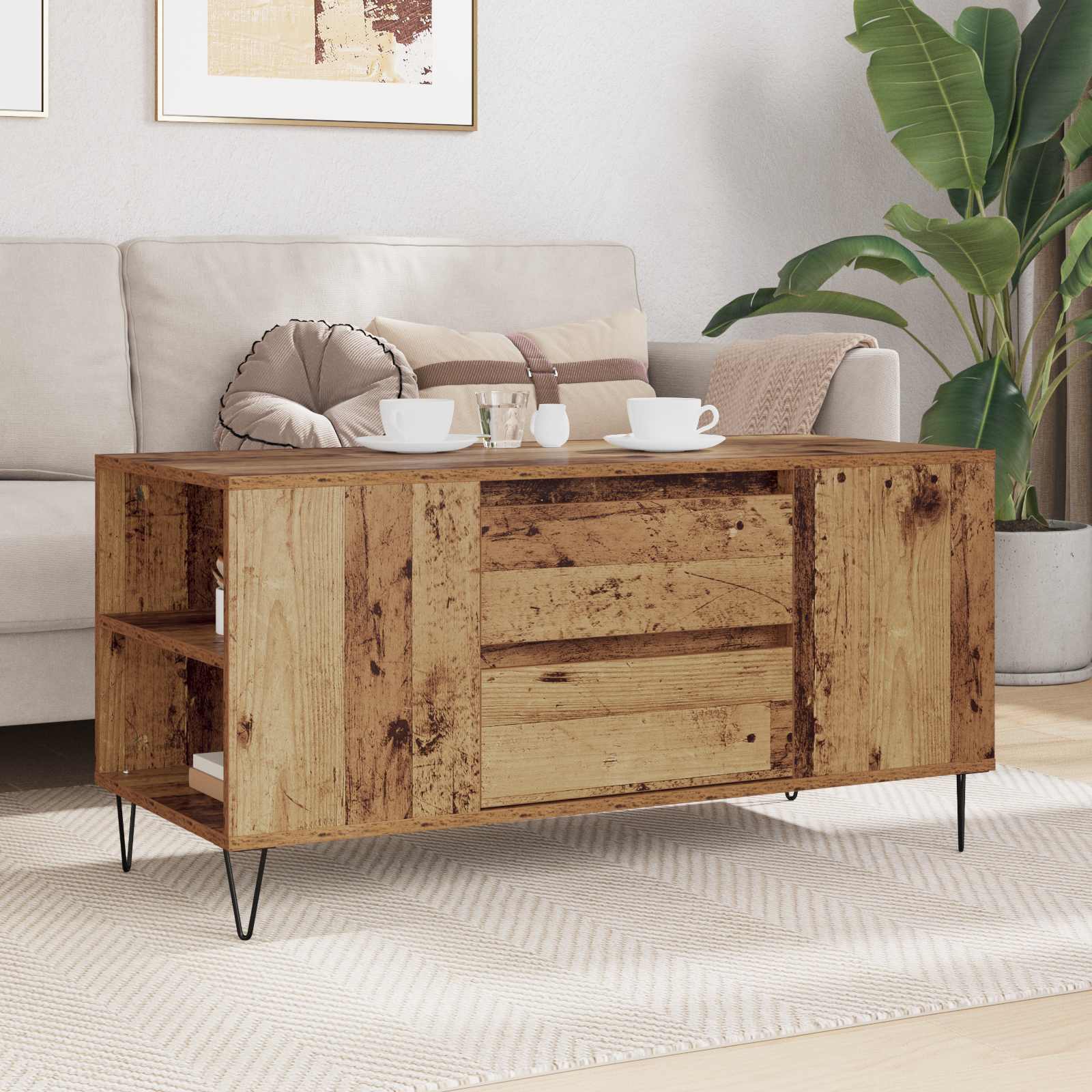 Kava Stol Staro drvo 102 x 44,5 x 50 cm Konstruirano drvo