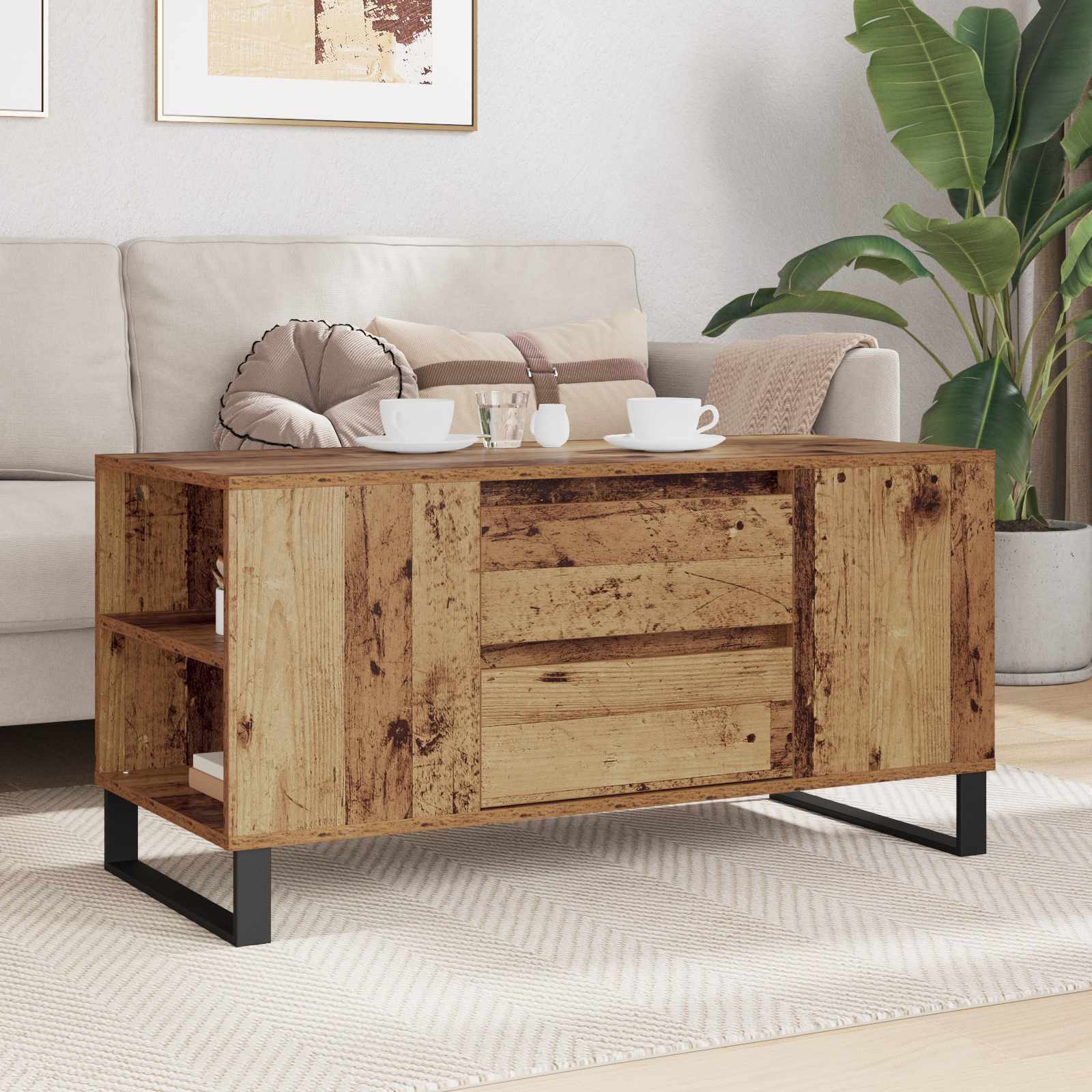 Kava Stol Staro drvo 102 x 44,5 x 50 cm Konstruirano drvo