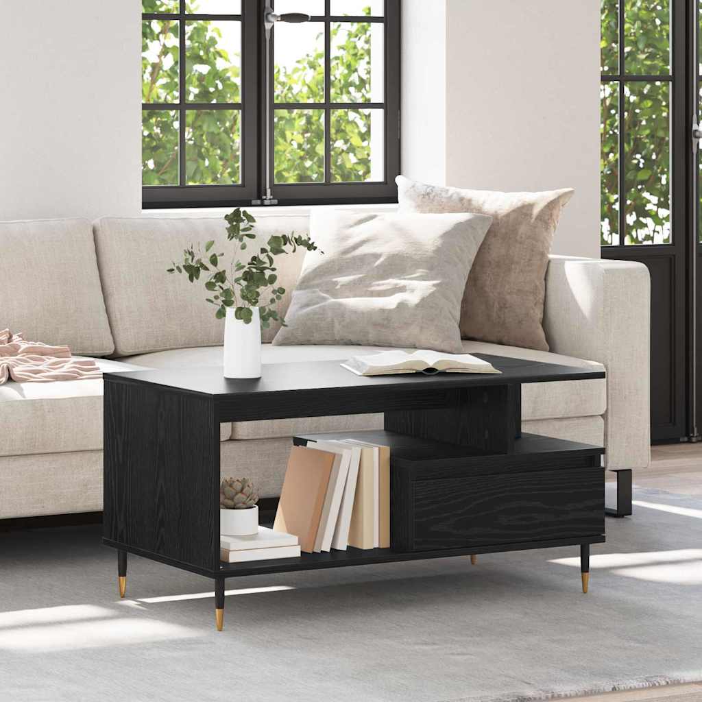 Kava Stol Crni hrast 90 x 49 x 45 cm Konstruirano drvo