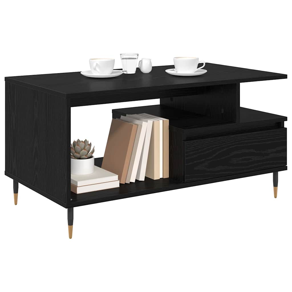 Kava Stol Crni hrast 90 x 49 x 45 cm Konstruirano drvo