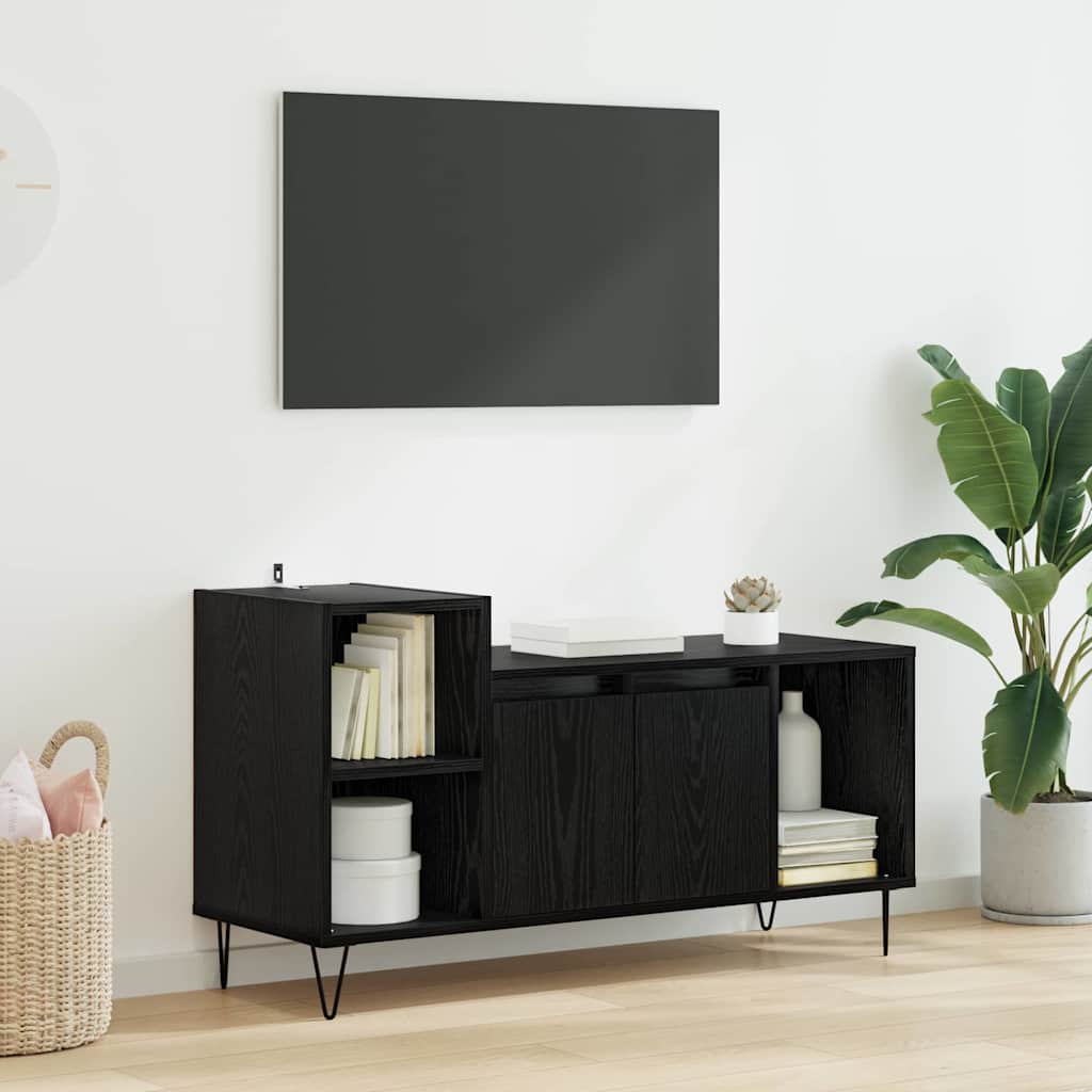 TV ormar Crni hrast 100 x 35 x 55 cm Konstruirano drvo