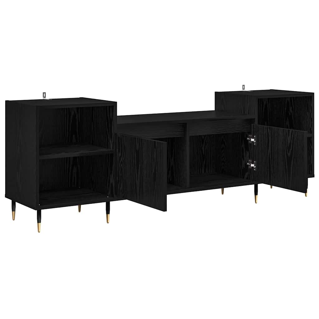 TV ormar Crni hrast 160 x 35 x 55 cm Konstruirano drvo