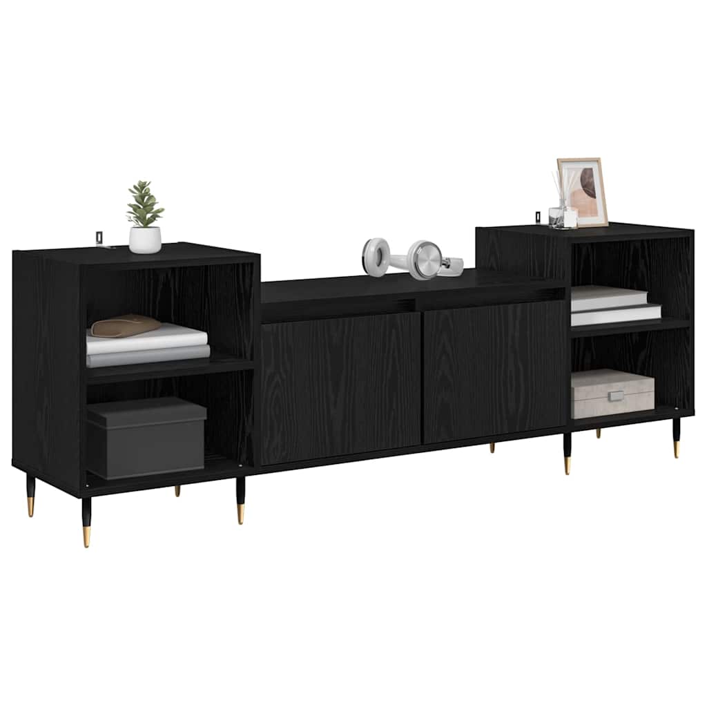TV ormar Crni hrast 160 x 35 x 55 cm Konstruirano drvo
