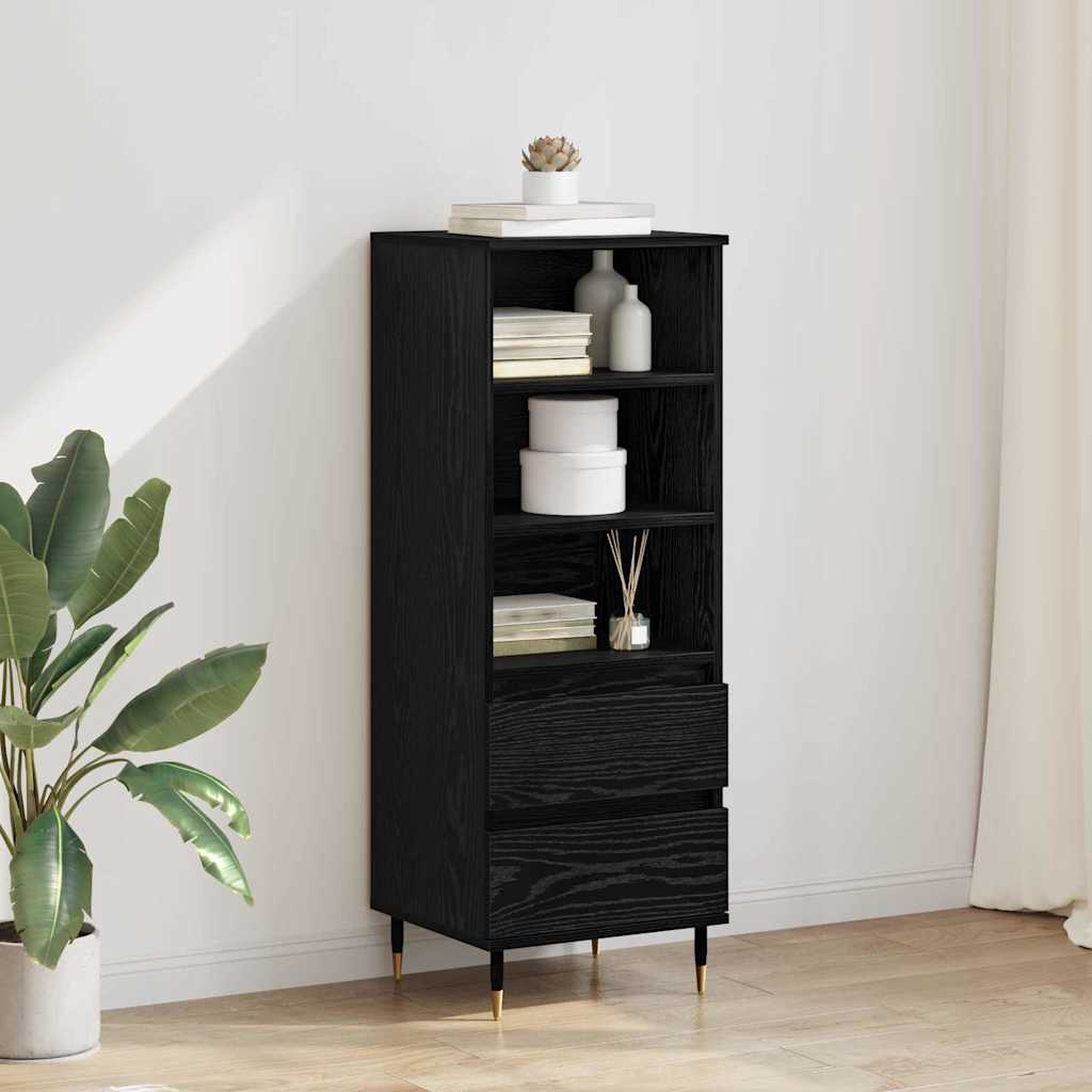 Highboard Crni hrast 40 x 36 x 110 cm Konstruirano drvo