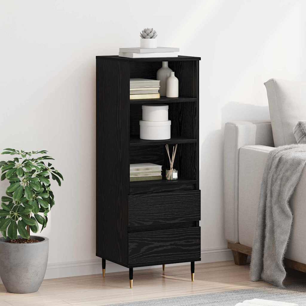 Highboard Crni hrast 40 x 36 x 110 cm Konstruirano drvo