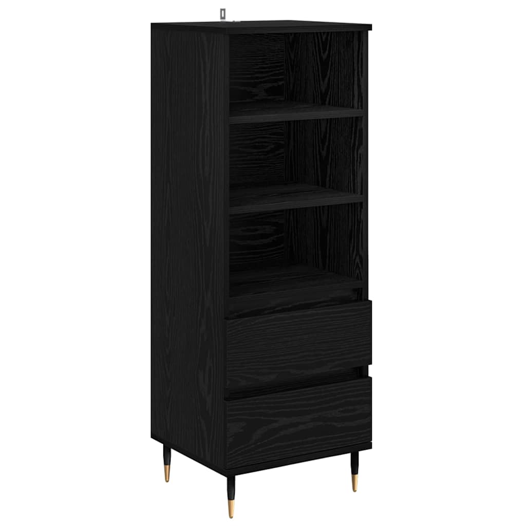 Highboard Crni hrast 40 x 36 x 110 cm Konstruirano drvo