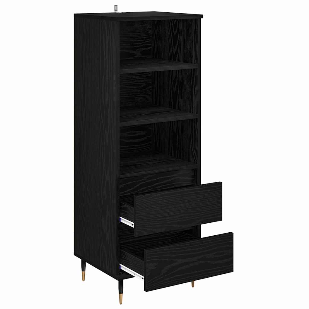Highboard Crni hrast 40 x 36 x 110 cm Konstruirano drvo