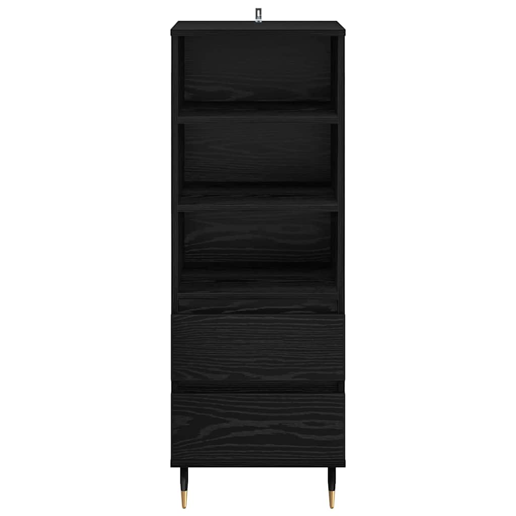 Highboard Crni hrast 40 x 36 x 110 cm Konstruirano drvo