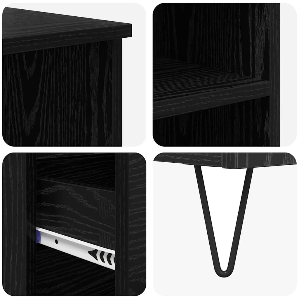 Highboard Crni hrast 40 x 36 x 110 cm Konstruirano drvo