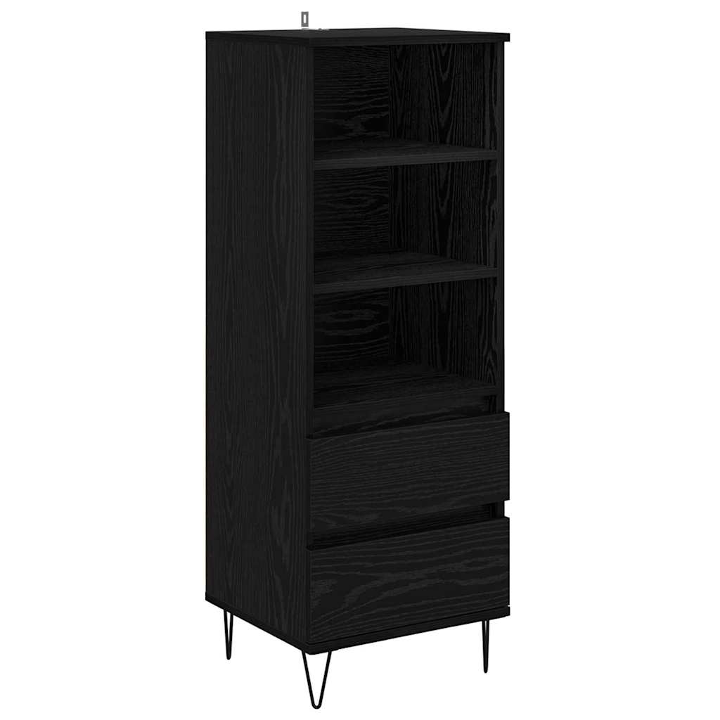Highboard Crni hrast 40 x 36 x 110 cm Konstruirano drvo
