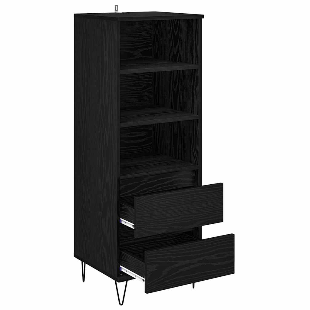 Highboard Crni hrast 40 x 36 x 110 cm Konstruirano drvo
