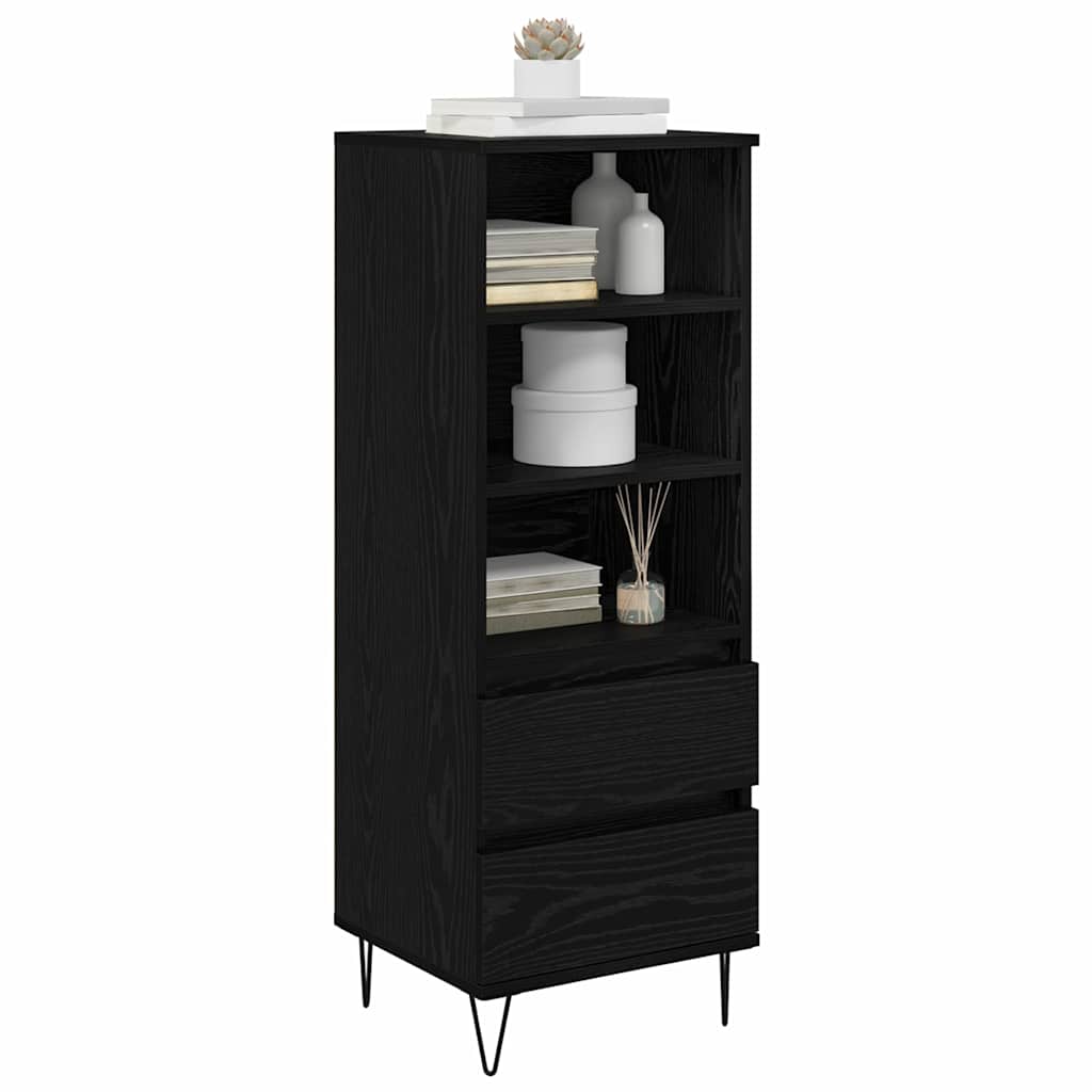 Highboard Crni hrast 40 x 36 x 110 cm Konstruirano drvo
