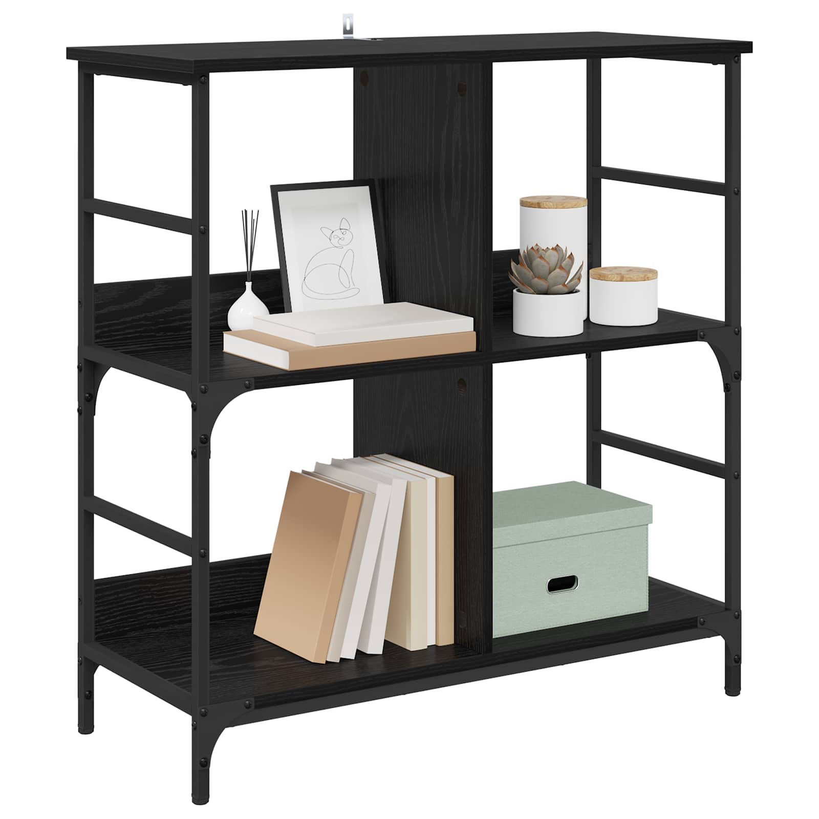Polica Crni hrast 78.5 x 33 x 82 cm Konstruirano drvo