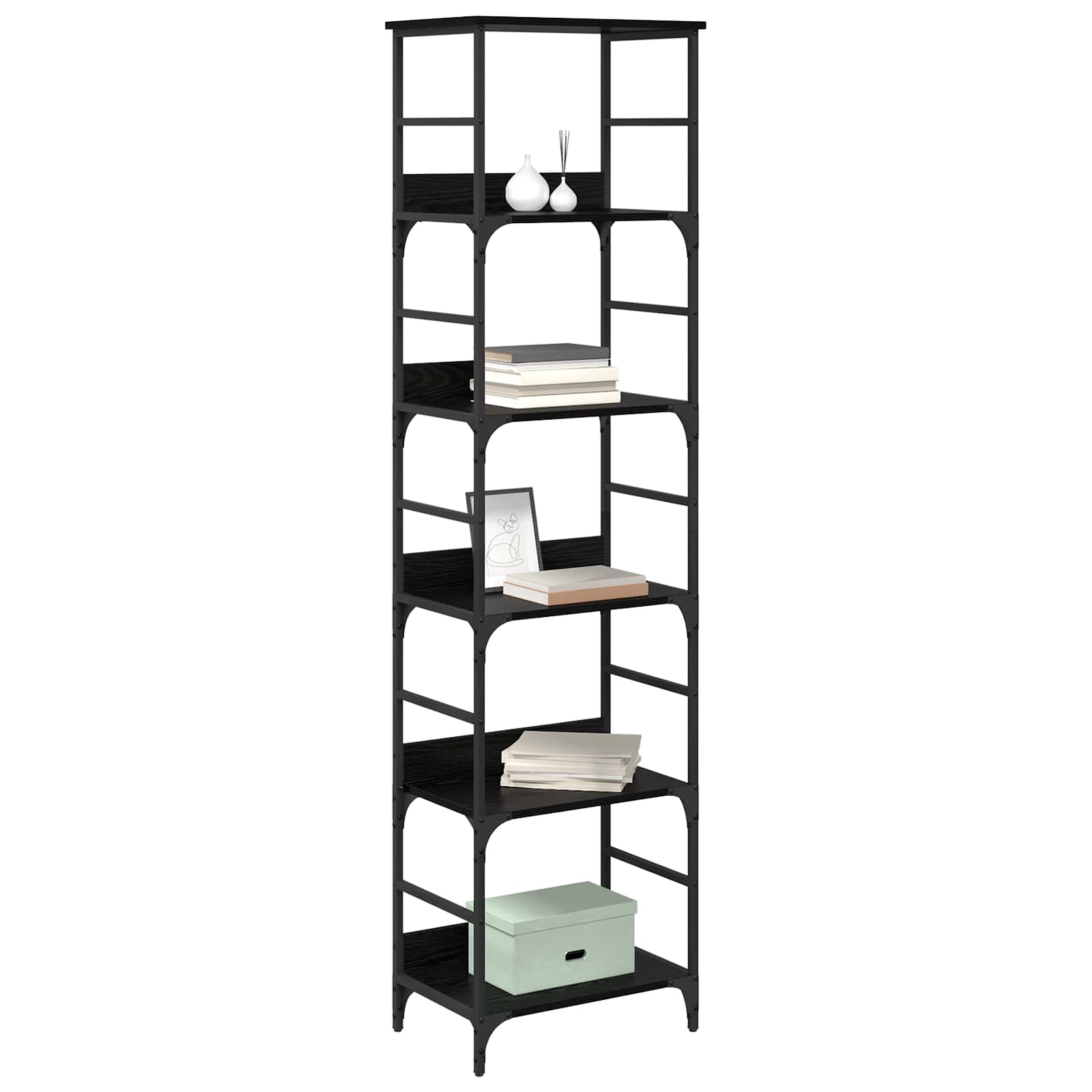 Polica Crni hrast 50 x 33 x 188,5 cm Konstruirano drvo